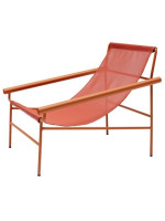 DRESS CODE BASIC Sessel Liegestuhl Gestell aus mattiertem Stahl und atmungsaktivem Stoffbezug fur Outdoor Farbe wählbar
