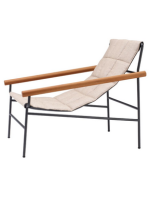 DRESS CODE GLAM armchair deckchair matt steel frame and breathable fabric cover choice of outdoor colour