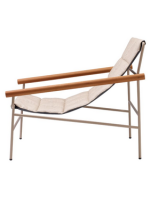 DRESS CODE GLAM armchair deckchair matt steel frame and breathable fabric cover choice of outdoor colour