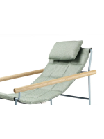 DRESS CODE GLAM fauteuil chaise longue avec structure en acier mat et revêtement en tissu respirant choix de couleur extérieure