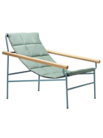 DRESS CODE GLAM fauteuil chaise longue avec structure en acier mat et revêtement en tissu respirant choix de couleur extérieure
