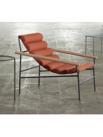 DRESS CODE FASHION fauteuil chaise longue avec structure en acier mat et revêtement en tissu respirant choix de couleur