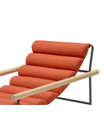 DRESS CODE FASHION fauteuil chaise longue avec structure en acier mat et revêtement en tissu respirant choix de couleur