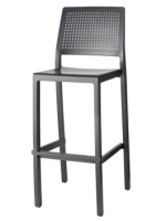 EMI Hocker H75 oder H65 cm Farbwahl in stapelbarer Technopolymer für Küche Snak Bar Eisdiele Gartenterrasse