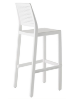 EMI Hocker H75 oder H65 cm Farbwahl in stapelbarer Technopolymer für Küche Snak Bar Eisdiele Gartenterrasse