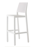 EMI Hocker H75 oder H65 cm Farbwahl in stapelbarer Technopolymer für Küche Snak Bar Eisdiele Gartenterrasse