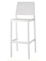 EMI Hocker H75 oder H65 cm Farbwahl in stapelbarer Technopolymer für Küche Snak Bar Eisdiele Gartenterrasse