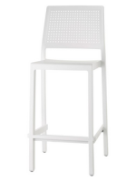 EMI Hocker H75 oder H65 cm Farbwahl in stapelbarer Technopolymer für Küche Snak Bar Eisdiele Gartenterrasse