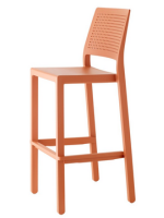 EMI stool h75 or h65 cm color choice in stackable technopolymer for kitchen snak bar ice-cream parlor garden terrace