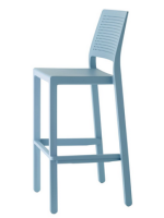 EMI sgabello h75 o h65 cm scelta colore in tecnopolimero impilabile per cucina snak bar gelaterie giardino terrazzo