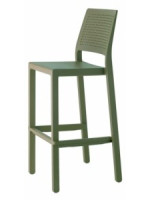 EMI Hocker H75 oder H65 cm Farbwahl in stapelbarer Technopolymer für Küche Snak Bar Eisdiele Gartenterrasse