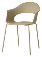 LADY B chair color choice in technopolymer and painted steel stackable for indoor or outdoor home bar restaurants