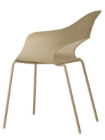 LADY B chair color choice in technopolymer and painted steel stackable for indoor or outdoor home bar restaurants