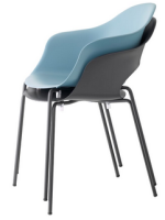 LADY B chair choice of color in technopolymer and chromed steel or satin brass effect stackable home bar restaurants