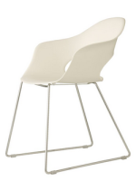 LADY B sled chair choice of color in technopolymer and chromed or painted steel for indoor or outdoor
