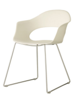 LADY B sled chair choice of color in technopolymer and chromed or painted steel for indoor or outdoor