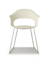 LADY B chaise luge choix de couleur en technopolymère et acier chromé ou peint pour intérieur ou extérieur