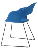 LADY B POP chaise luge choix de couleur en tissu ou velours et pieds en acier peint anthracite