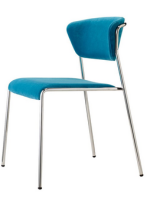 LISA chair choice of color in fabric or velvet and legs in chromed or painted steel