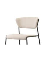 LISA sedia scelta colore in tessuto o velluto e gambe in acciaio cromato o verniciato design