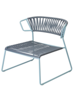 LISA LOUNGE CLUB armchair in galvanized steel and rope choice of color home or contract design