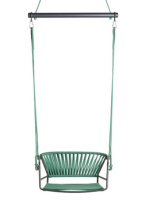 LISA SWING suspended swing seat in painted galvanized steel and nautical rope choice of home or contract color