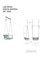 LISA SWING suspended swing seat in painted galvanized steel and nautical rope choice of home or contract color