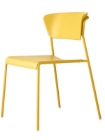 LISA chair color choice in technopolymer and painted steel stackable for indoor or outdoor home bar restaurants