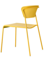 LISA chair color choice in technopolymer and painted steel stackable for indoor or outdoor home bar restaurants