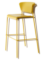 LISA tabouret h75 ou 65 cm choix de couleur en technopolymère et acier peint empilable pour l'intérieur ou l'extérieur