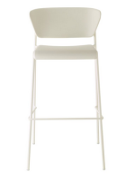 LISA sgabello h75 o 65 cm in tecnopolimero e acciaio verniciato scelta colore impilabile per interno o esterno