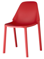 PIU' Silla de tecnopolímero opción de color apilable interior y exterior