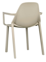 PIU' sedia con braccioli in tecnopolimero scelta colore impilabile per interno o esterno casa bar ristoranti