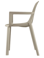 PIU' sedia con braccioli in tecnopolimero scelta colore impilabile per interno o esterno casa bar ristoranti