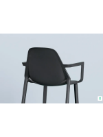 PIU' Chaise avec accoudoirs en technopolymère au choix de couleur empilable pour l'intérieur ou l'extérieur
