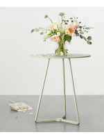 ATOMO 3 legged table in steel and aluminum and 60 or 70 cm top bar chalet restaurants ice cream shops