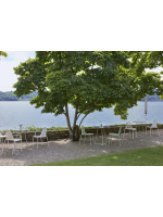 ATOMO 3 legged table in steel and aluminum and 60 or 70 cm top bar chalet restaurants ice cream shops