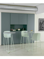 ATOMO Stehtisch h 110 cm 3 beinen aus Stahl und Aluminium und 60 oder 70 cm Tischplatte Bar Chalet Restaurants Eisdielen