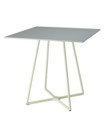 ATOMO 4 legged table in steel and aluminum and 60x60 or 70x70  cm top bar chalet restaurants ice cream shops