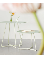 ATOMO 4 legged table in steel and aluminum and 60x60 or 70x70  cm top bar chalet restaurants ice cream shops