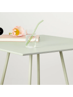 ATOMO 4 legged table in steel and aluminum and 60x60 or 70x70  cm top bar chalet restaurants ice cream shops