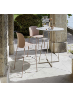 copy of ATOMO Table haute h 110 à cm 3 pieds en acier et aluminium et plateau 60 ou 70 cm bar chalet restaurants glaciers
