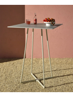 copy of ATOMO Mesa alta h 110 cm y 3 patas en acero y aluminio y tapa de 60 o 70 cm barra chalet restaurantes heladerías
