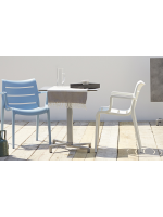DOMINO base en aluminium choix de couleur empilable et pliable à l'intérieur ou à l'extérieur bars chalets restaurants glaciers