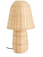 LOIRA Tischlampe aus natürlichem Rattan
