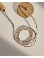 ACCESSORIO supporto per plafoniere in acciaio con finitura color legno