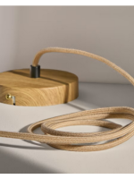 ACCESSORIO Soporte de lámpara de techo de acero con acabado color madera