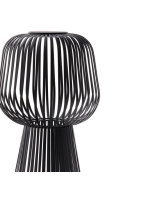 COURMAYE Tragbare Stehlampe aus schwarzem oder grünem Metall mit integriertem abnehmbarem Solarpanel
