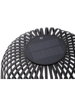 COURMAYE Tragbare Stehlampe aus schwarzem oder grünem Metall mit integriertem abnehmbarem Solarpanel