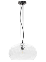 AMOSA lampe suspendue en verre transparent avec finition texturée